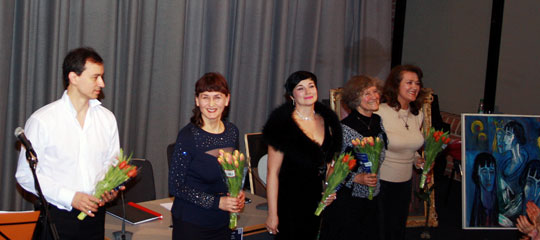 Artur Medvedev, Jekaterina Medvedeva, Svetlana Prandetskaja,Karin Wirz, Tatjana Lukina, Achmatowa-Abend, 2014